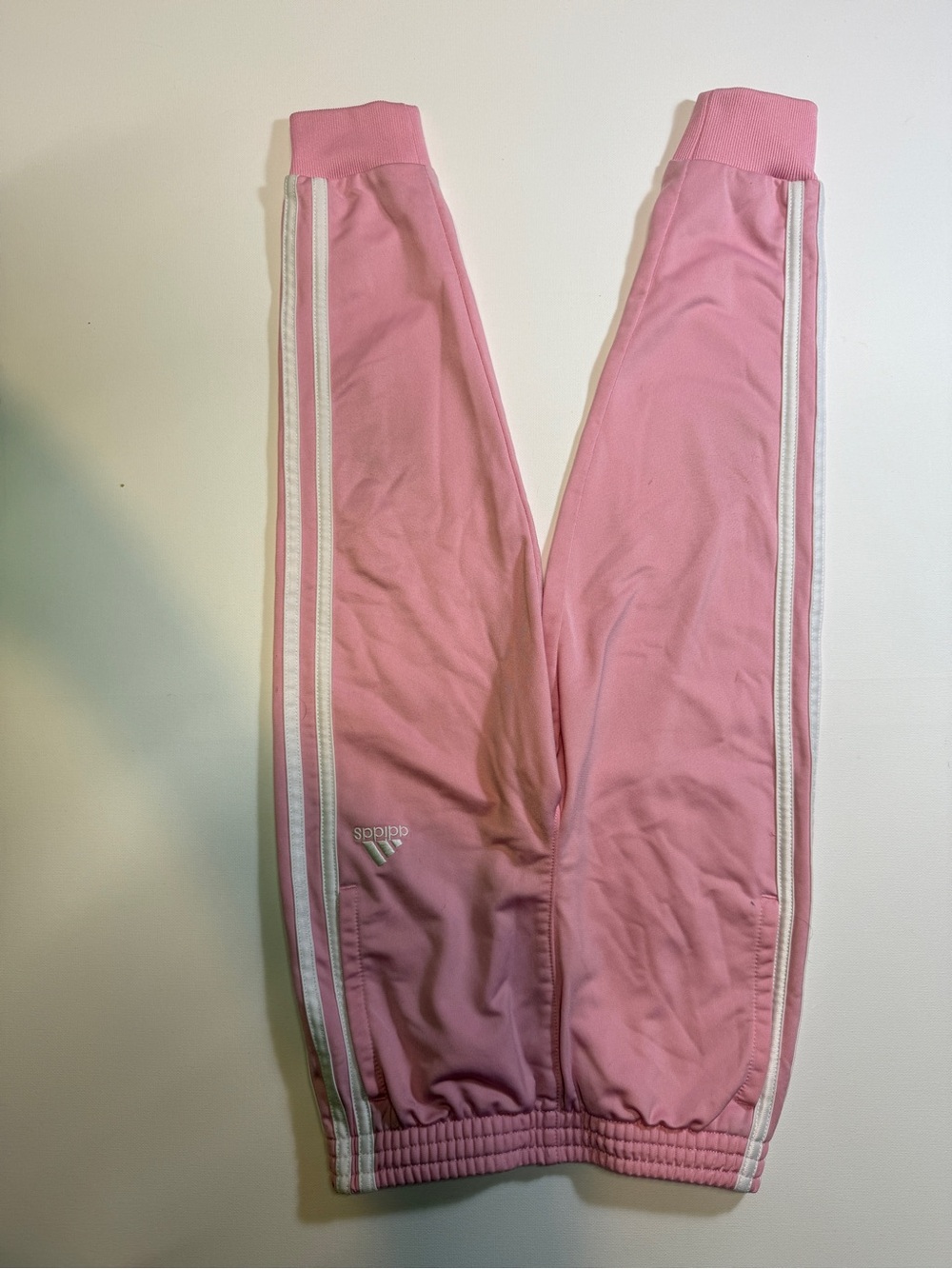 adidas Pink‎ Kids Sweatpants with White Side Stripes